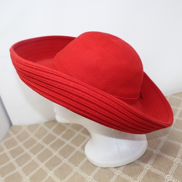 VTG Frank Olive by Neiman Marcus Red Hat - Picture 4 of 8